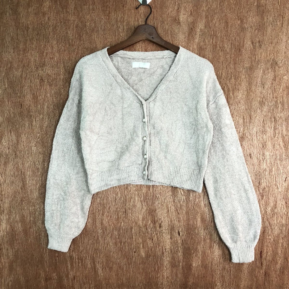 VINTAGE Dazzlin Grey Mohair Cardigan Knitwear