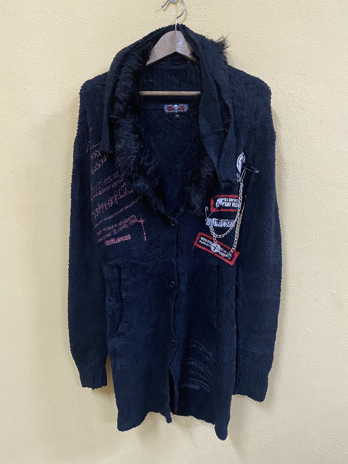 Designer × Seditionaries Steals💥 Mad Punks Cardigan Big Logo Skull Very Sexy Design Size M / US 6-8 / IT 42-44 - 1 Thumbnail