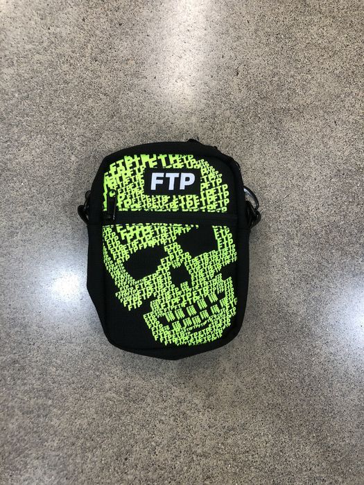 FTP Glow in the Dark Skull Side Bag Black