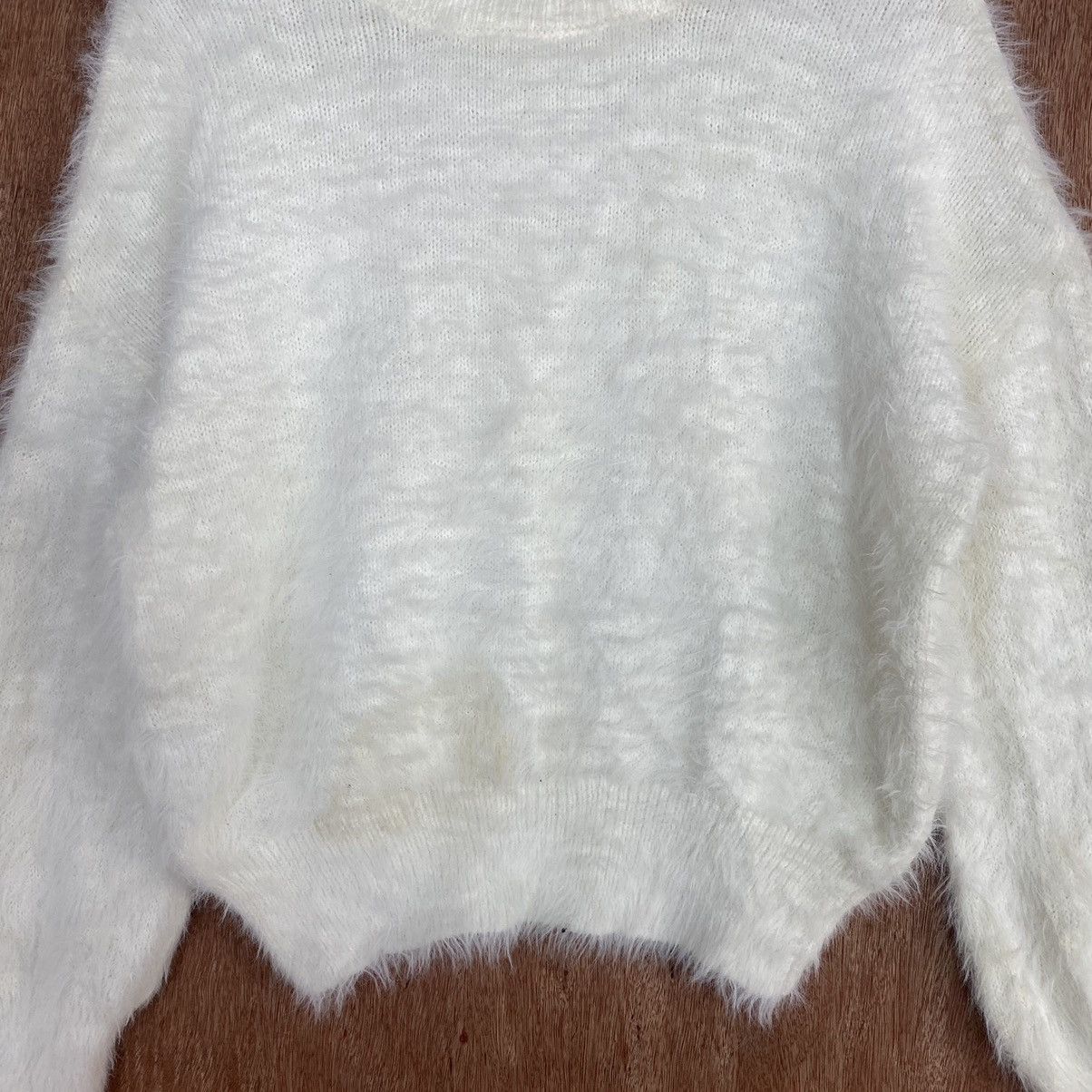 Homespun Knitwear × Japanese Brand Japan White Mohair Knitwear #0394 Size US M / EU 48-50 / 2 - 8 Thumbnail