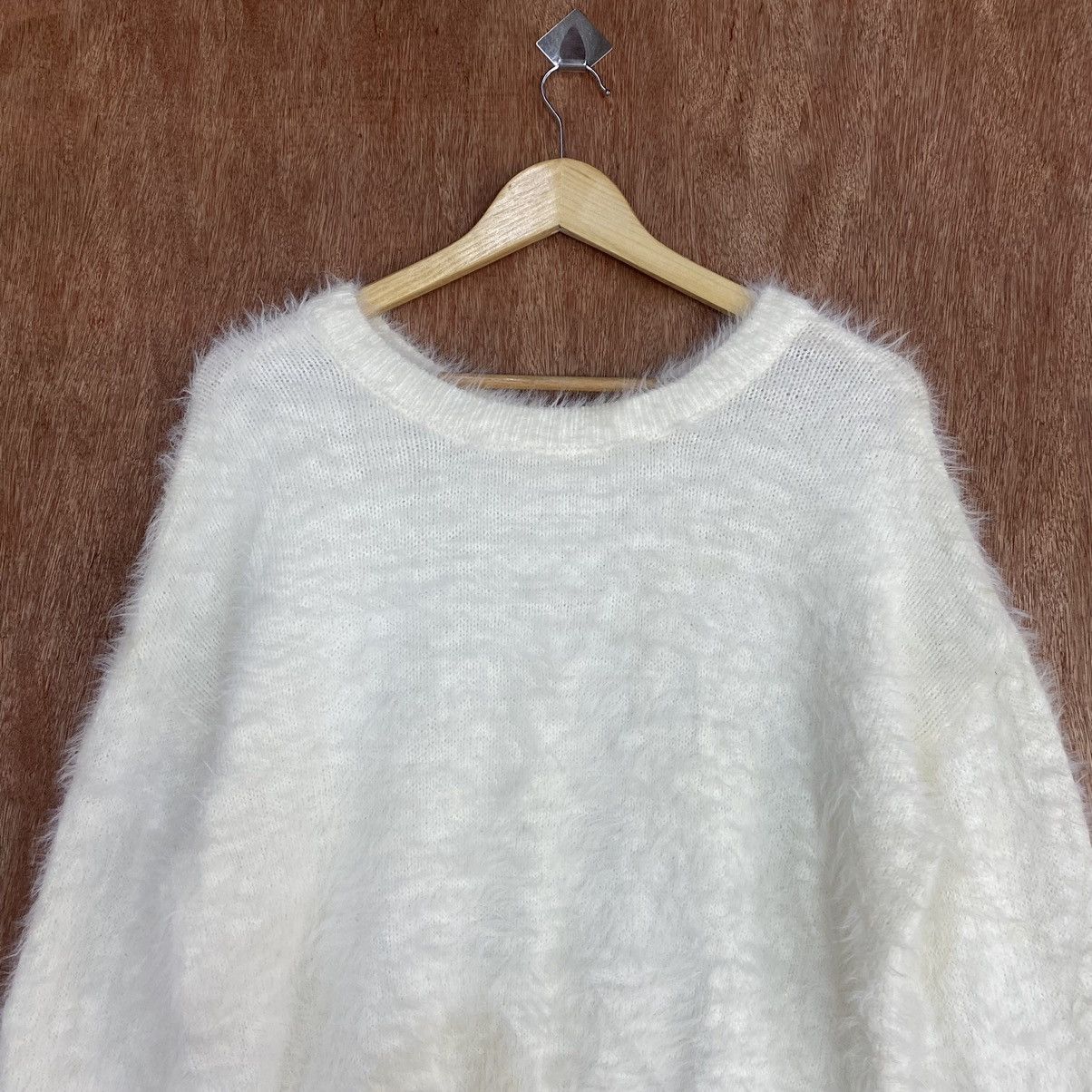 Homespun Knitwear × Japanese Brand Japan White Mohair Knitwear #0394 Size US M / EU 48-50 / 2 - 2 Thumbnail