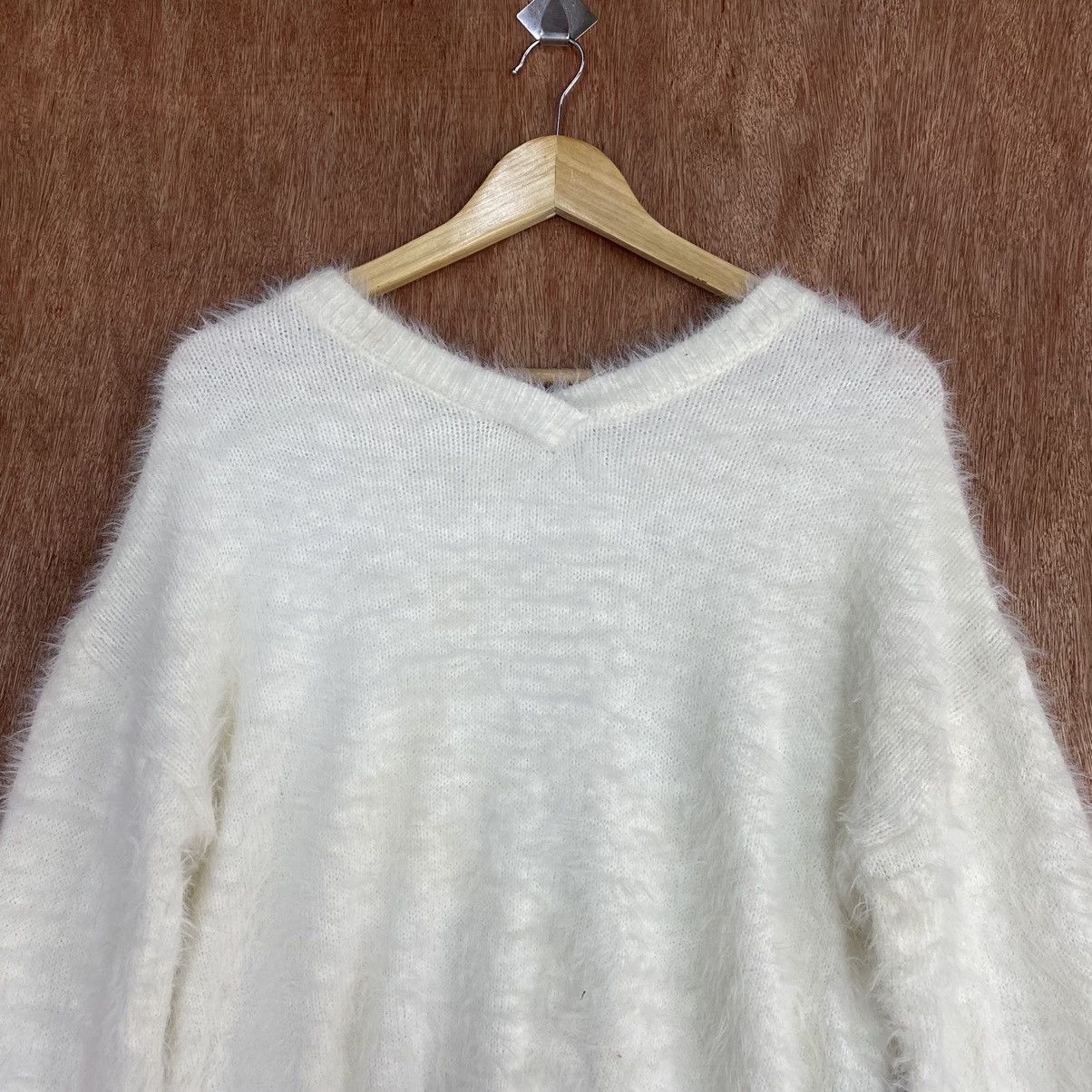 Homespun Knitwear × Japanese Brand Japan White Mohair Knitwear #0394 Size US M / EU 48-50 / 2 - 11 Thumbnail