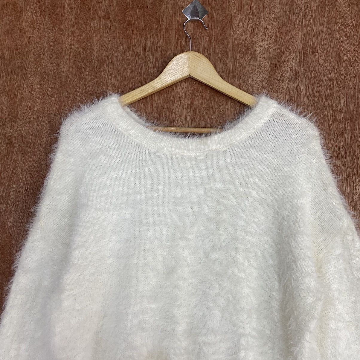 Homespun Knitwear × Japanese Brand Japan White Mohair Knitwear #0394 Size US M / EU 48-50 / 2 - 9 Thumbnail