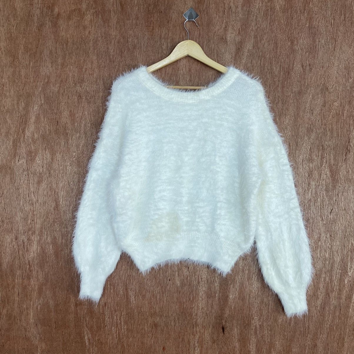 Homespun Knitwear × Japanese Brand Japan White Mohair Knitwear #0394 Size US M / EU 48-50 / 2 - 1 Thumbnail