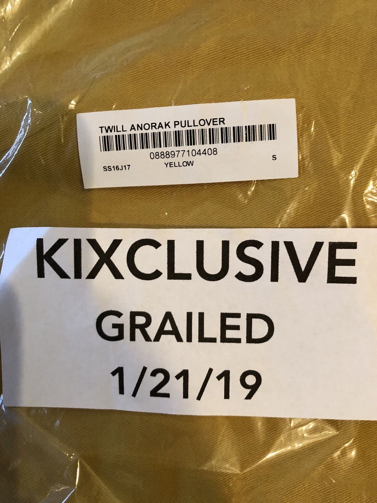 Supreme New Yellow Anorak Size US S / EU 44-46 / 1 - 5 Thumbnail