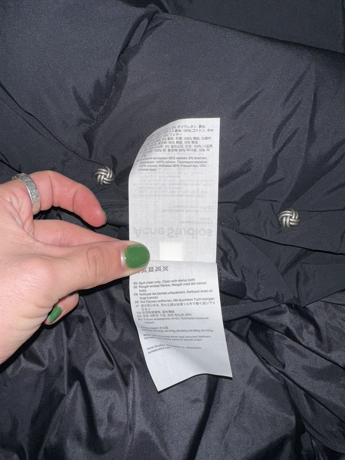 Acne Studios Acne Down Puffer - Size 46, Black Size US S / EU 44-46 / 1 - 9 Thumbnail