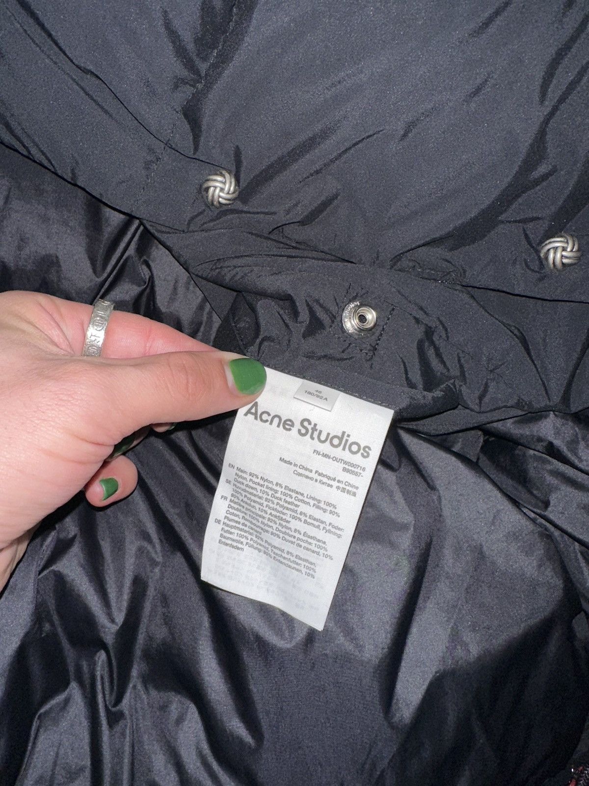 Acne Studios Acne Down Puffer - Size 46, Black Size US S / EU 44-46 / 1 - 8 Thumbnail