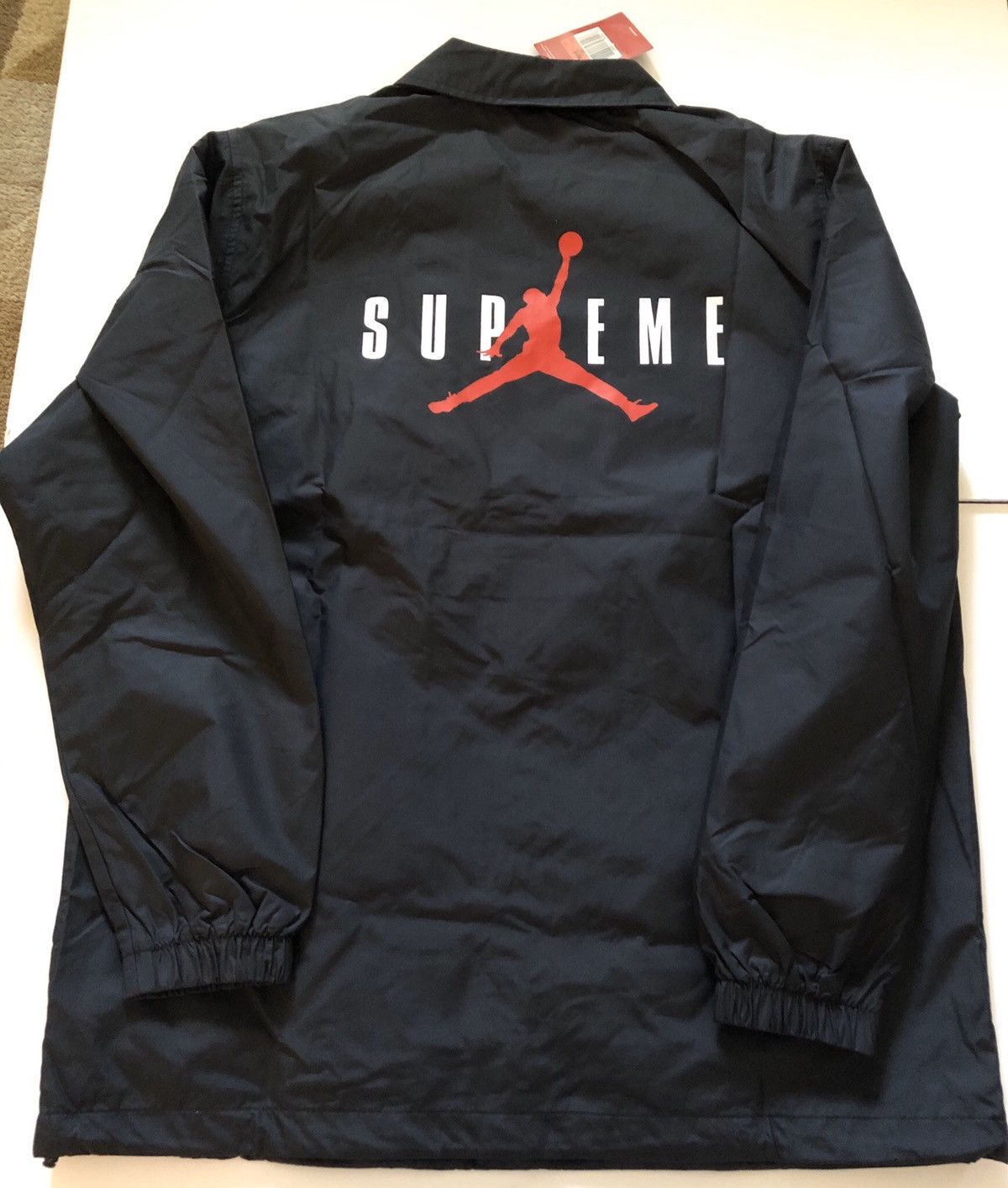 Jordan Brand × Supreme Supreme Jordan Coaches Jacket Black L NEW Size US L / EU 52-54 / 3 - 2 Thumbnail