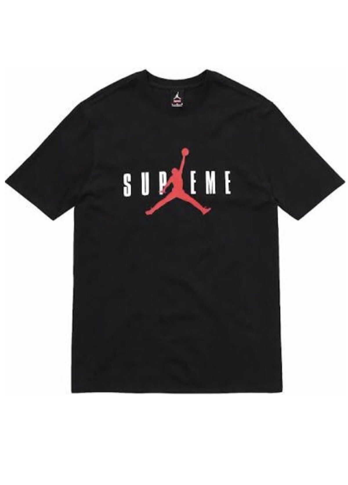 Jordan Brand × Supreme Brand New Black Tee Size US M / EU 48-50 / 2 - 1 Thumbnail