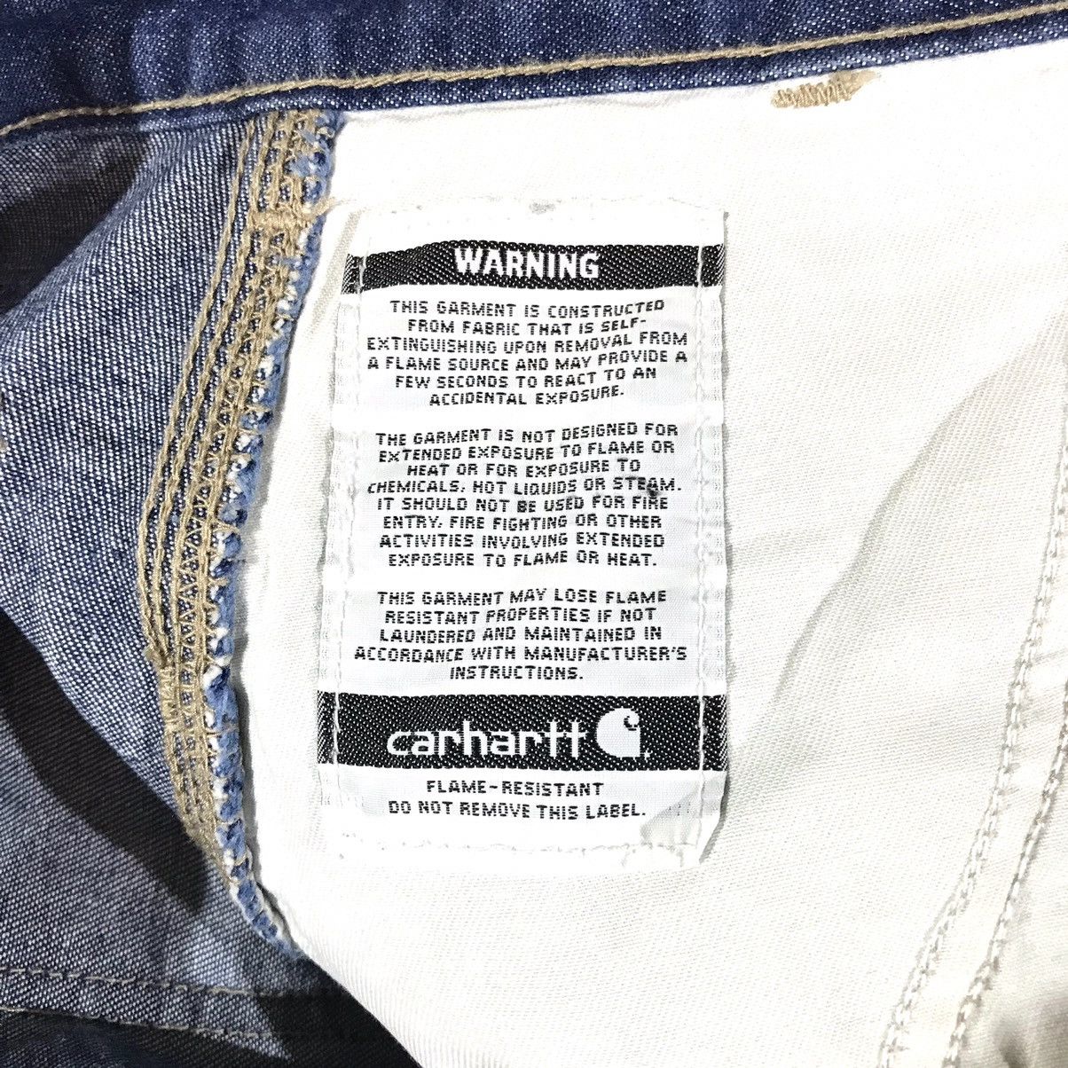 Carhartt × Vintage Vintage Carhartt FR Cat2 Denim Pants Size 38 X 30 Size US 38 / EU 54 - 13 Thumbnail