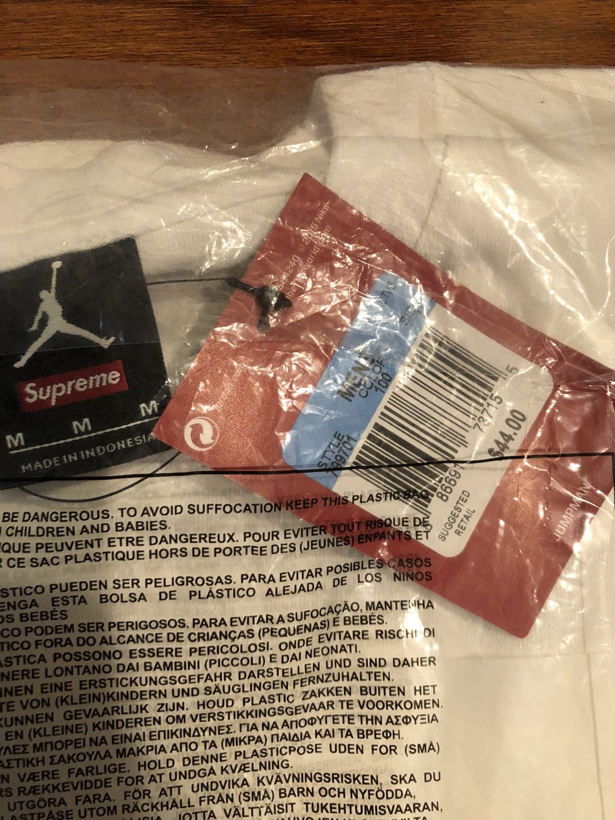 Supreme Supreme Jordan White Tee Shirt Size US M / EU 48-50 / 2 - 3 Thumbnail
