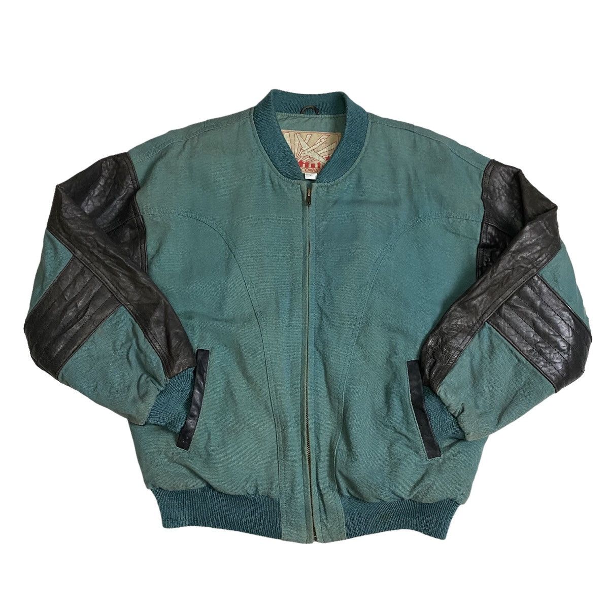 Boycott Boycott vintage 80s sleeve leather bomber jacket Size US L / EU 52-54 / 3 - 5 Thumbnail