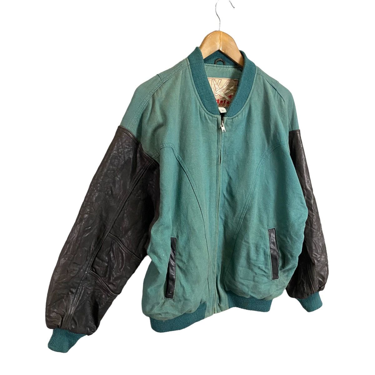 Boycott Boycott vintage 80s sleeve leather bomber jacket Size US L / EU 52-54 / 3 - 3 Thumbnail