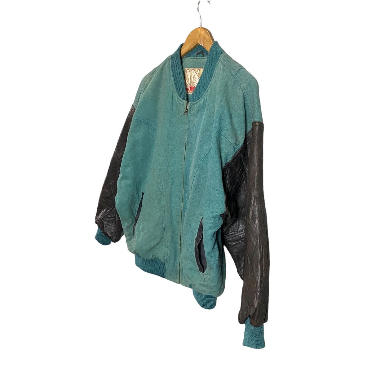 Boycott Boycott vintage 80s sleeve leather bomber jacket Size US L / EU 52-54 / 3 - 4 Thumbnail