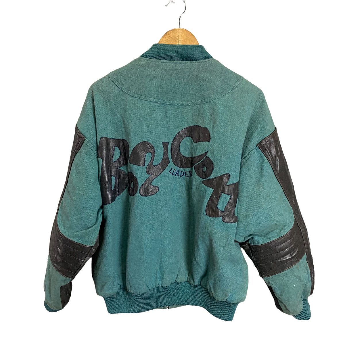 Boycott Boycott vintage 80s sleeve leather bomber jacket Size US L / EU 52-54 / 3 - 1 Thumbnail