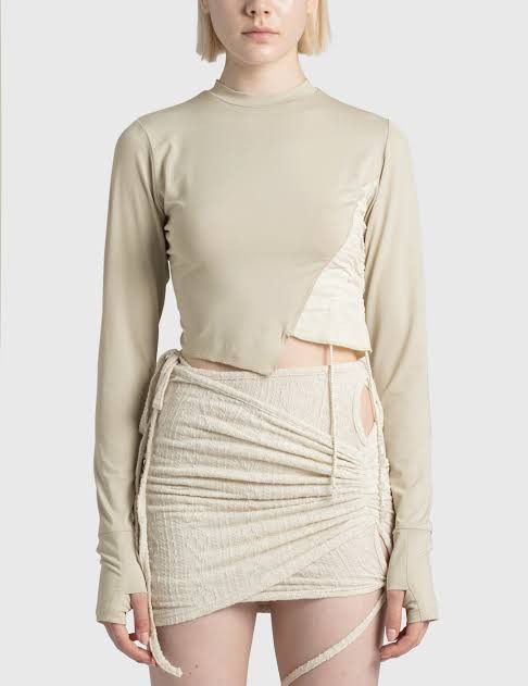 Hyein Seo HYEIN SEO TWISTED LONGSLEEVE CROPPED SHIRT Size L / US 10 / IT 46 - 1 Thumbnail