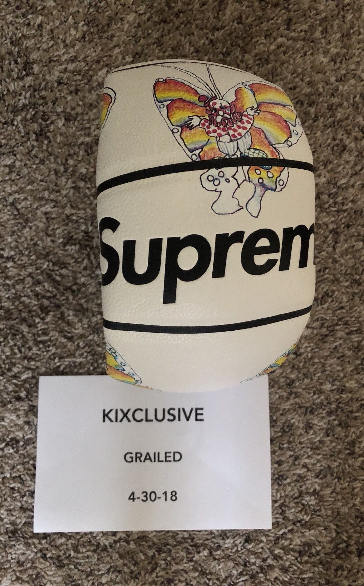 ボール Supreme GonzButterfly SpaldingBasketball Supreme Gonz Butterfly Spalding Basketball White SS16 BRAND