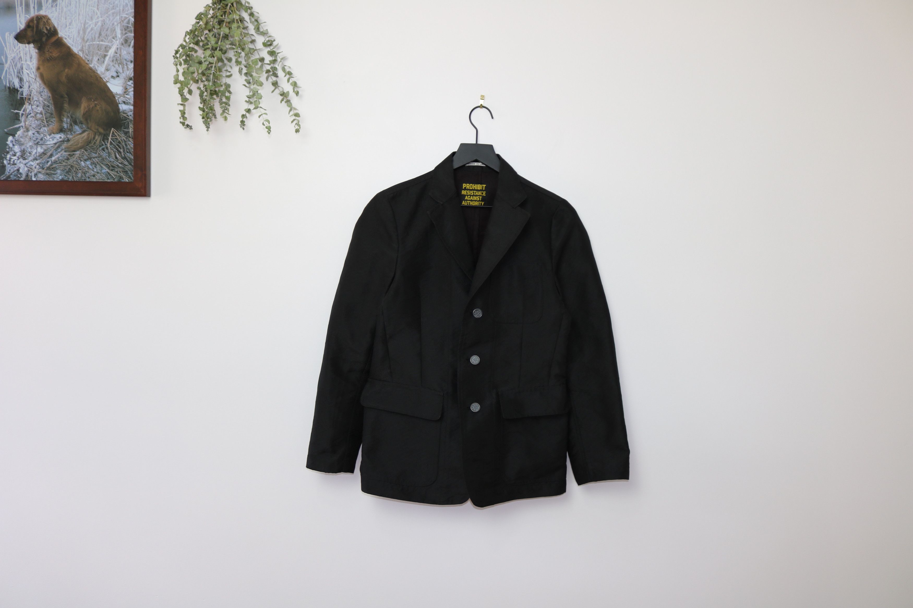image of Hysteric Glamour x Neighborhood Pbht Prohibit Osaka Japan Full Skull Monogram Jacket in Black (Size
