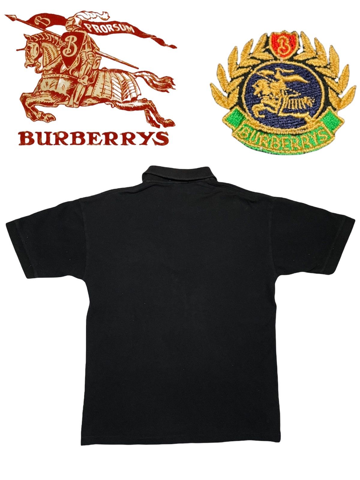 Burberry × Burberry Prorsum × Vintage Vintage Burberrys polo shirt Embroidery logo knight 90s rar Size US L / EU 52-54 / 3 - 3 Thumbnail