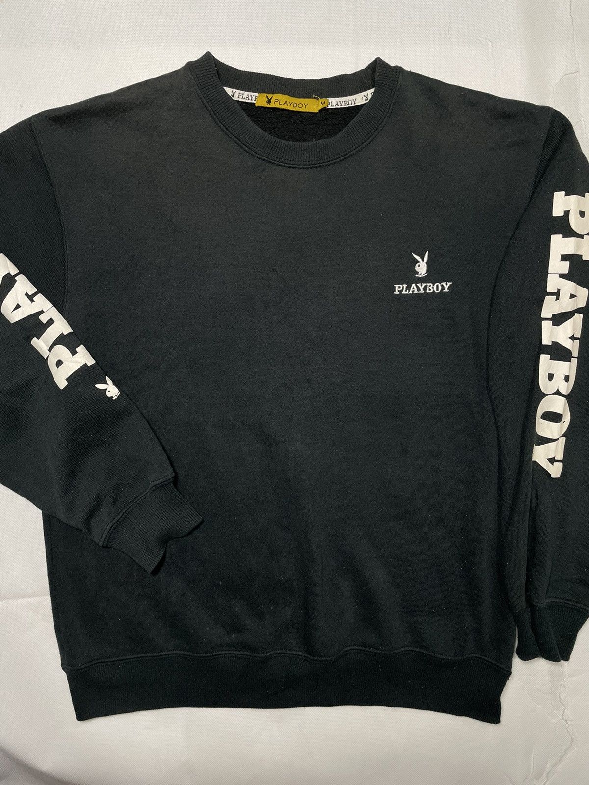 Playboy × Vintage Vintage playboy Sweatshirt 90s jumper big logo sleeve Size US M / EU 48-50 / 2 - 4 Thumbnail