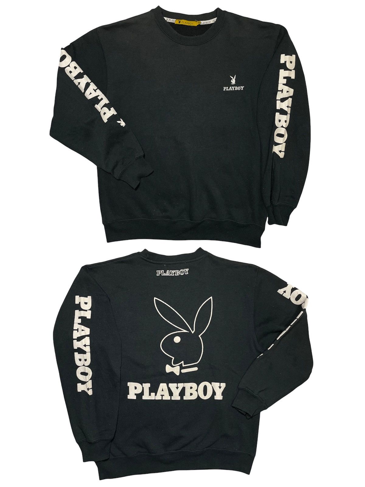 Playboy × Vintage Vintage playboy Sweatshirt 90s jumper big logo sleeve Size US M / EU 48-50 / 2 - 3 Thumbnail