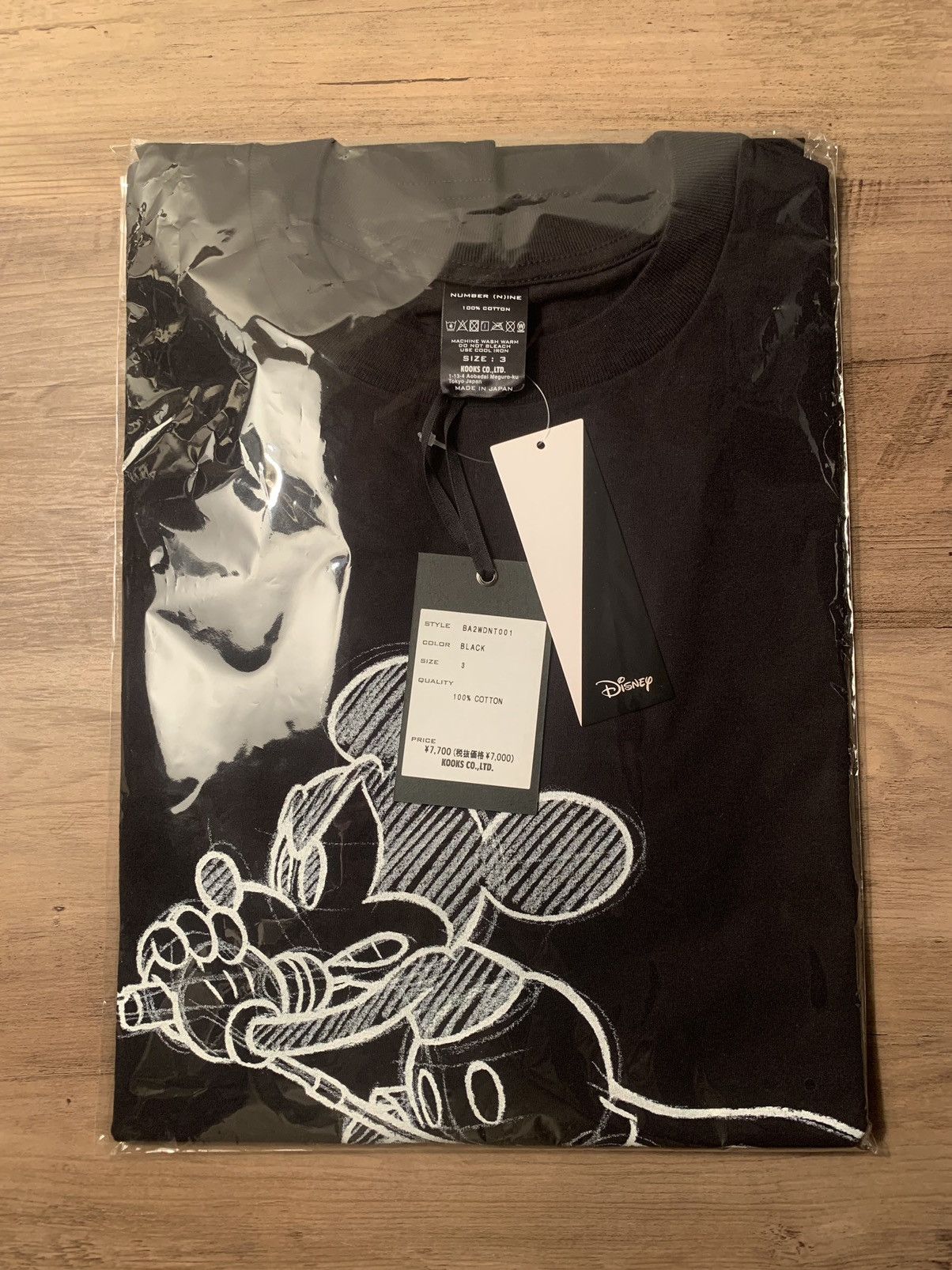 Number (N)ine Mickey Sketch Drawing Tee size 3 Size US L / EU 52-54 / 3 - 3 Thumbnail