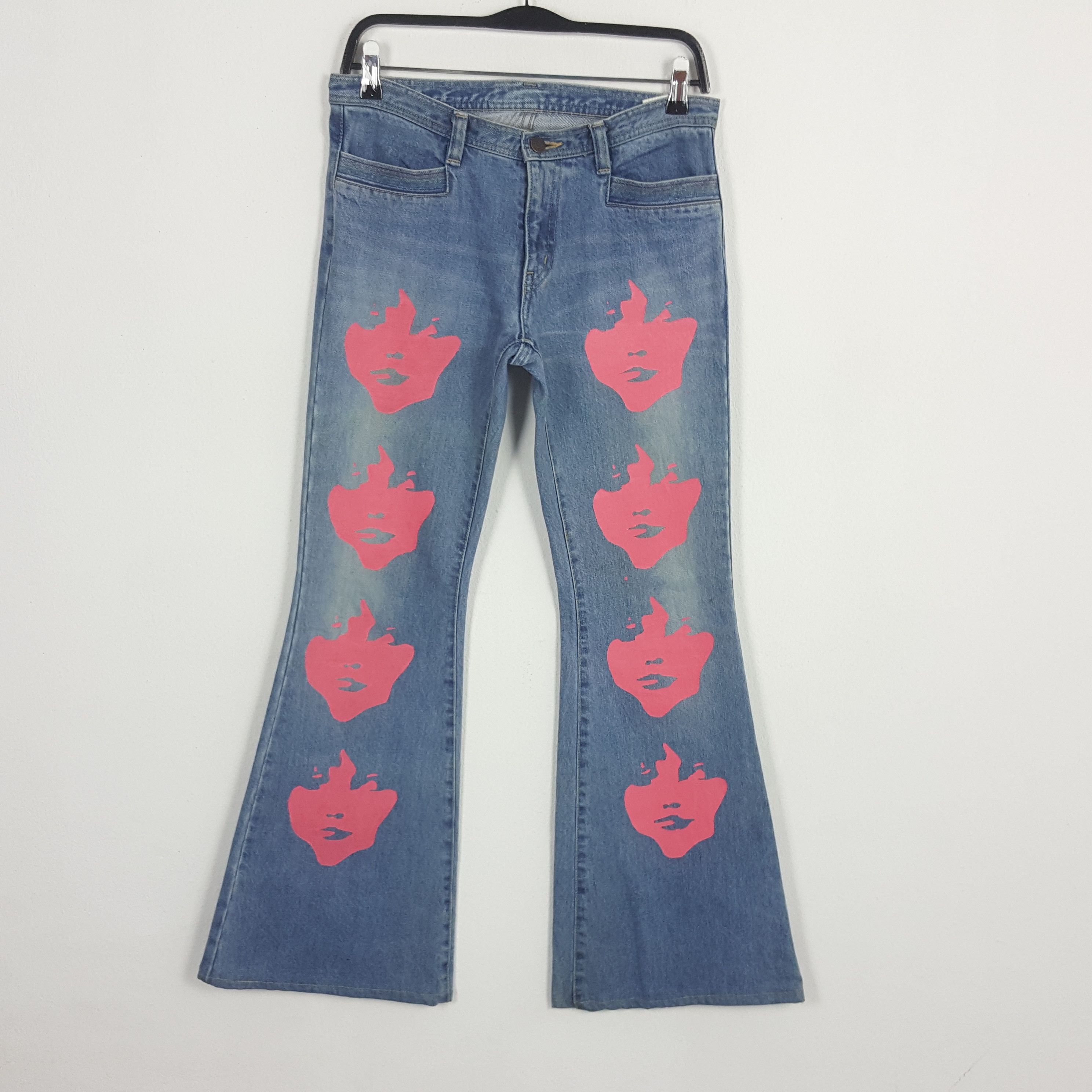 Hysteric Glamour × Japanese Brand × Vintage HYSTERIC GLAMOUR Japanese Brand Custom Art Jeans Pants Size 31" - 1 Thumbnail