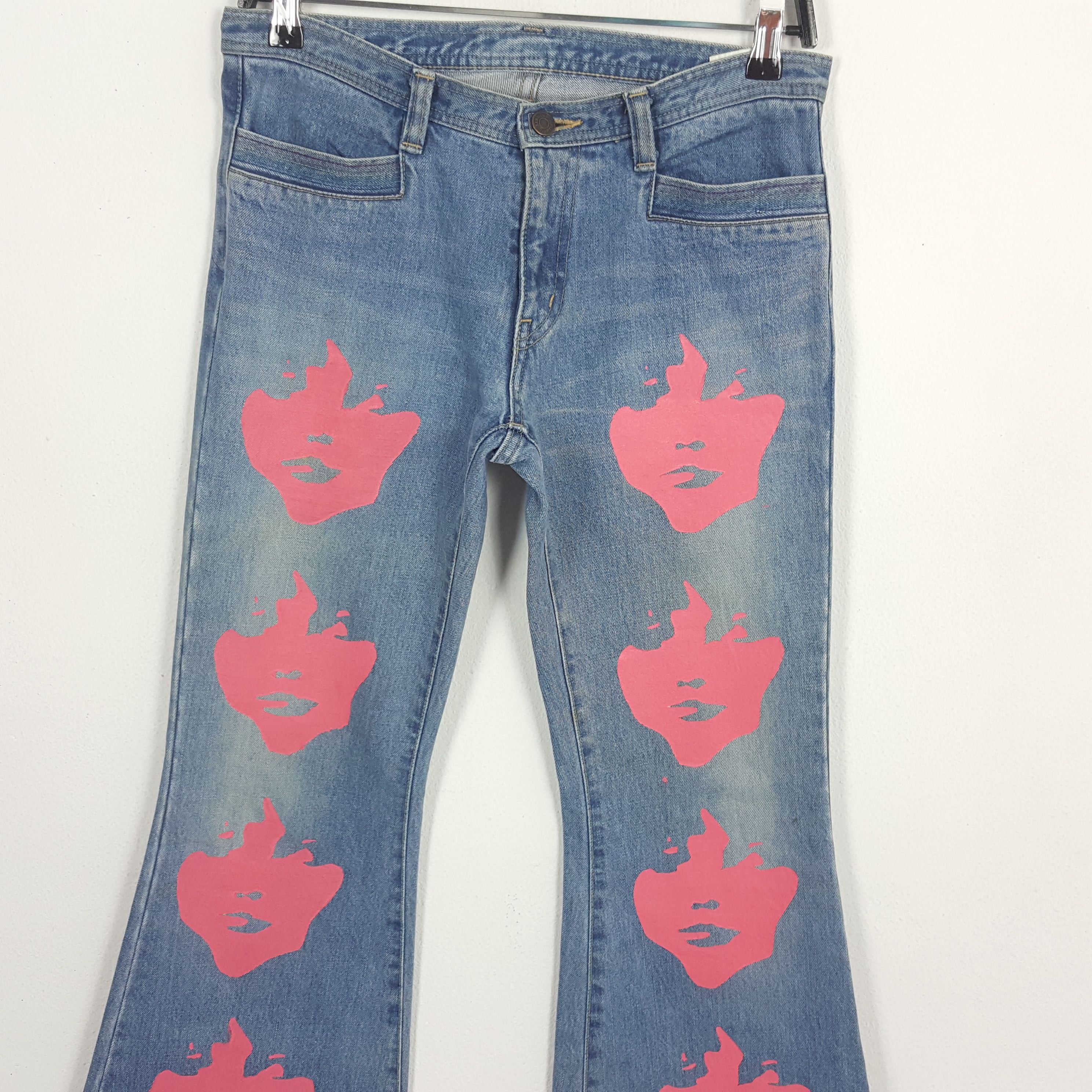 Hysteric Glamour × Japanese Brand × Vintage HYSTERIC GLAMOUR Japanese Brand Custom Art Jeans Pants Size 31" - 2 Thumbnail