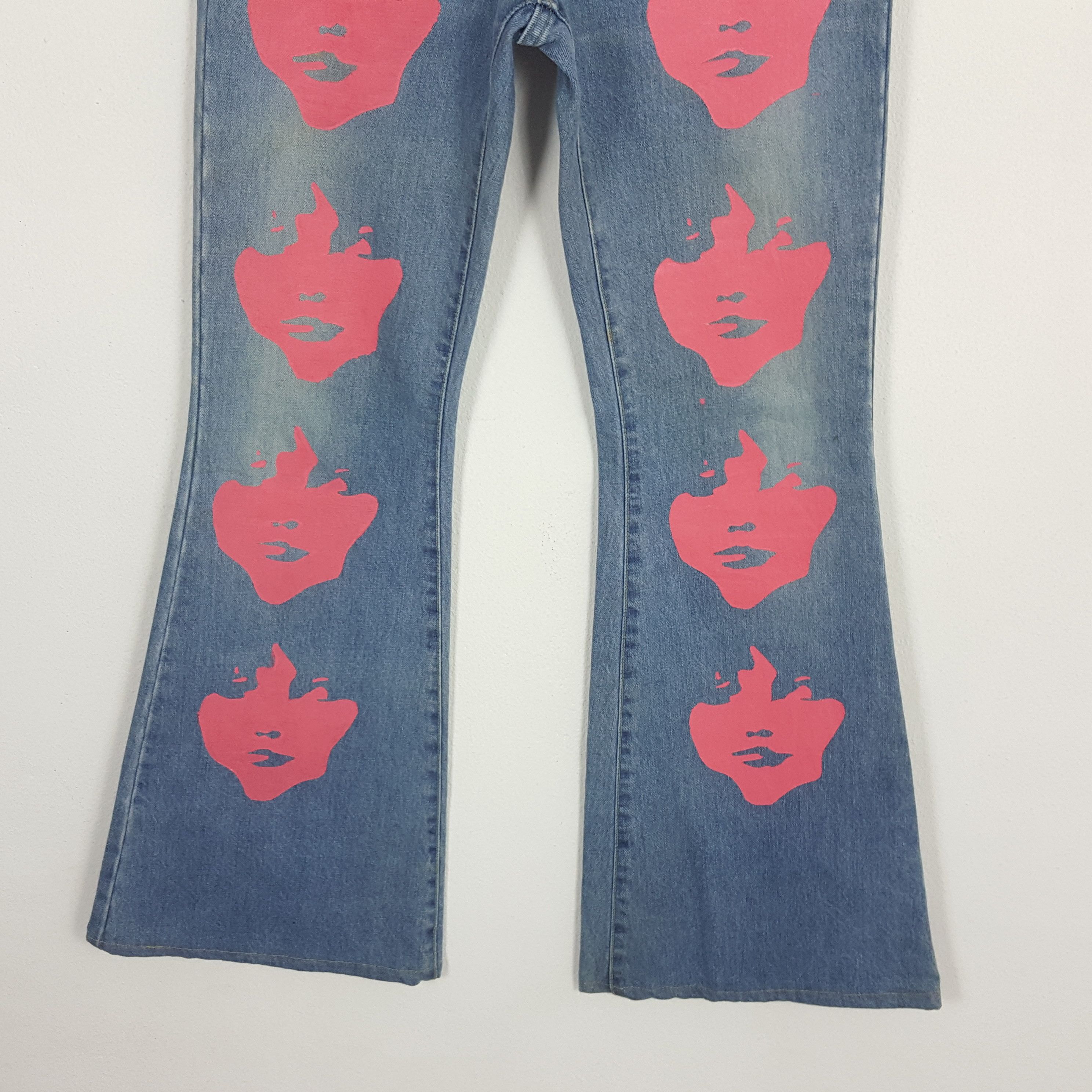 Hysteric Glamour × Japanese Brand × Vintage HYSTERIC GLAMOUR Japanese Brand Custom Art Jeans Pants Size 31" - 3 Thumbnail