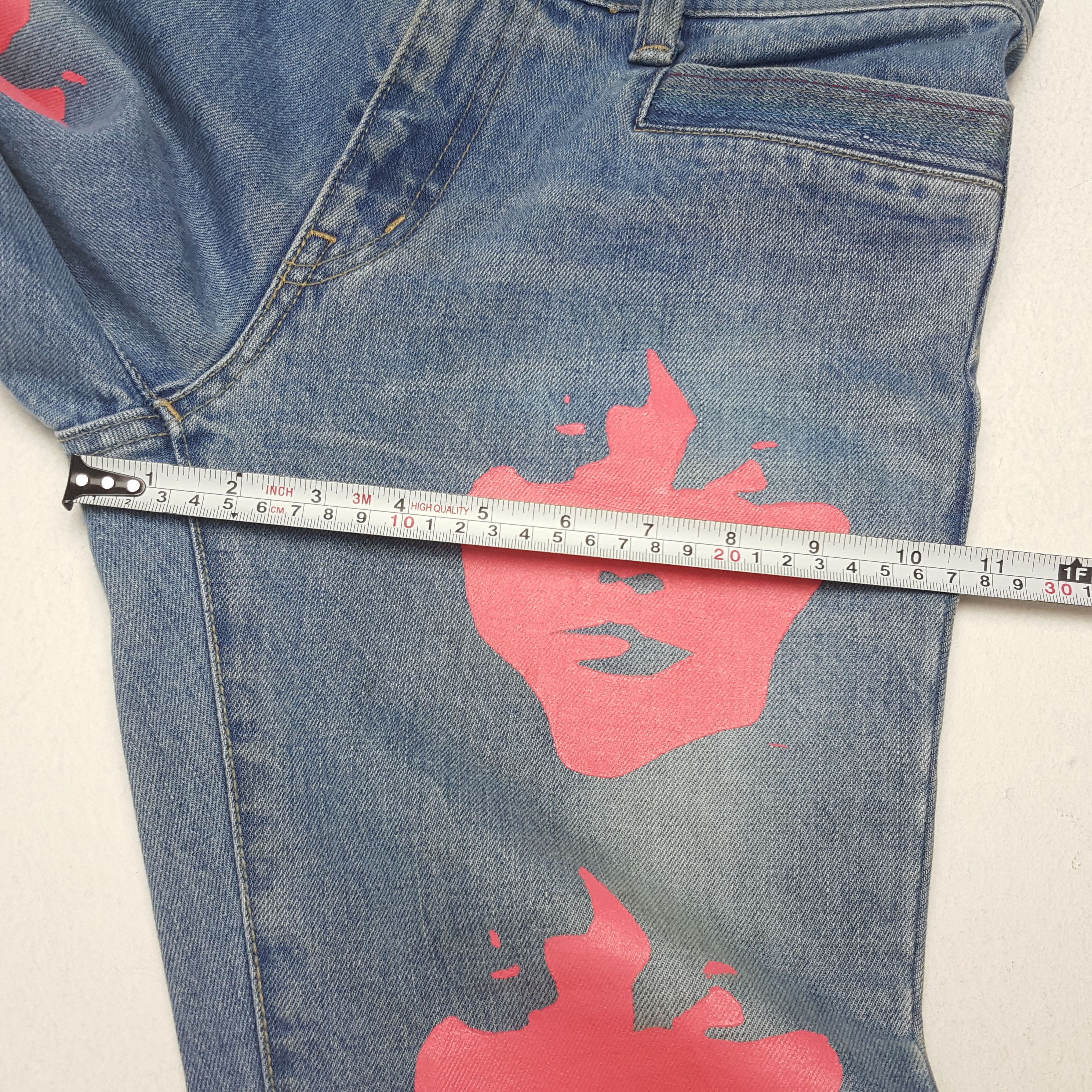 Hysteric Glamour × Japanese Brand × Vintage HYSTERIC GLAMOUR Japanese Brand Custom Art Jeans Pants Size 31" - 9 Thumbnail