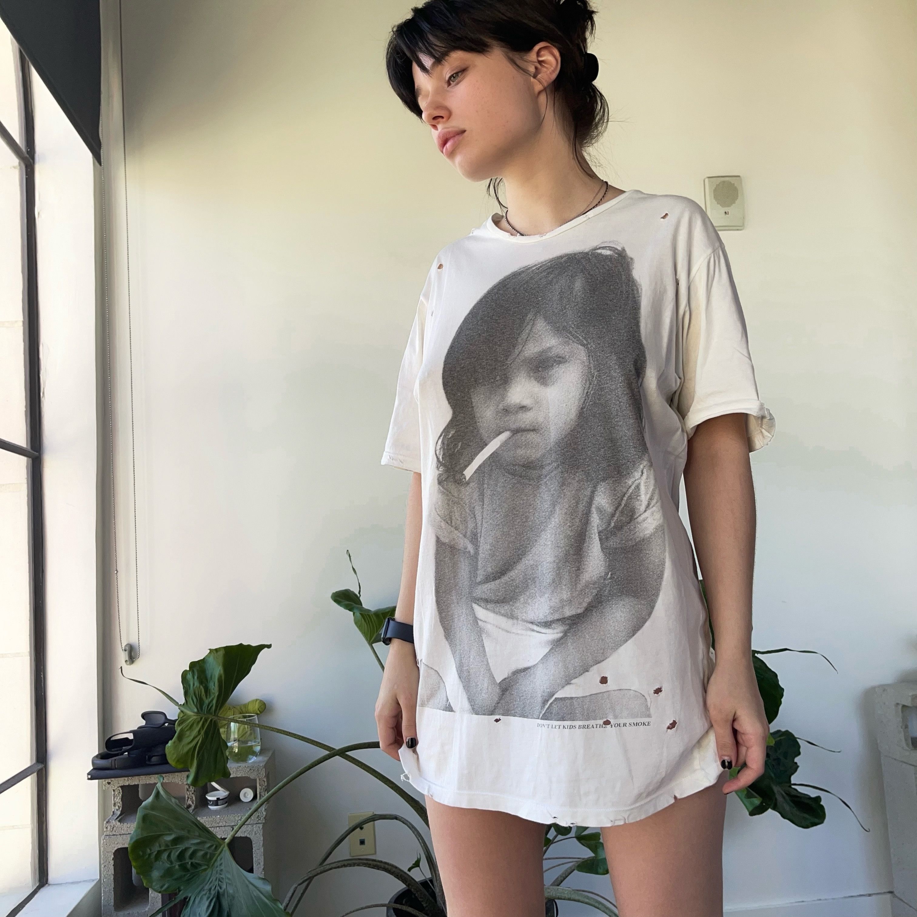 image of Ksubi White Avante Garde T-Shirt in Cal White, Women's (Size Small)