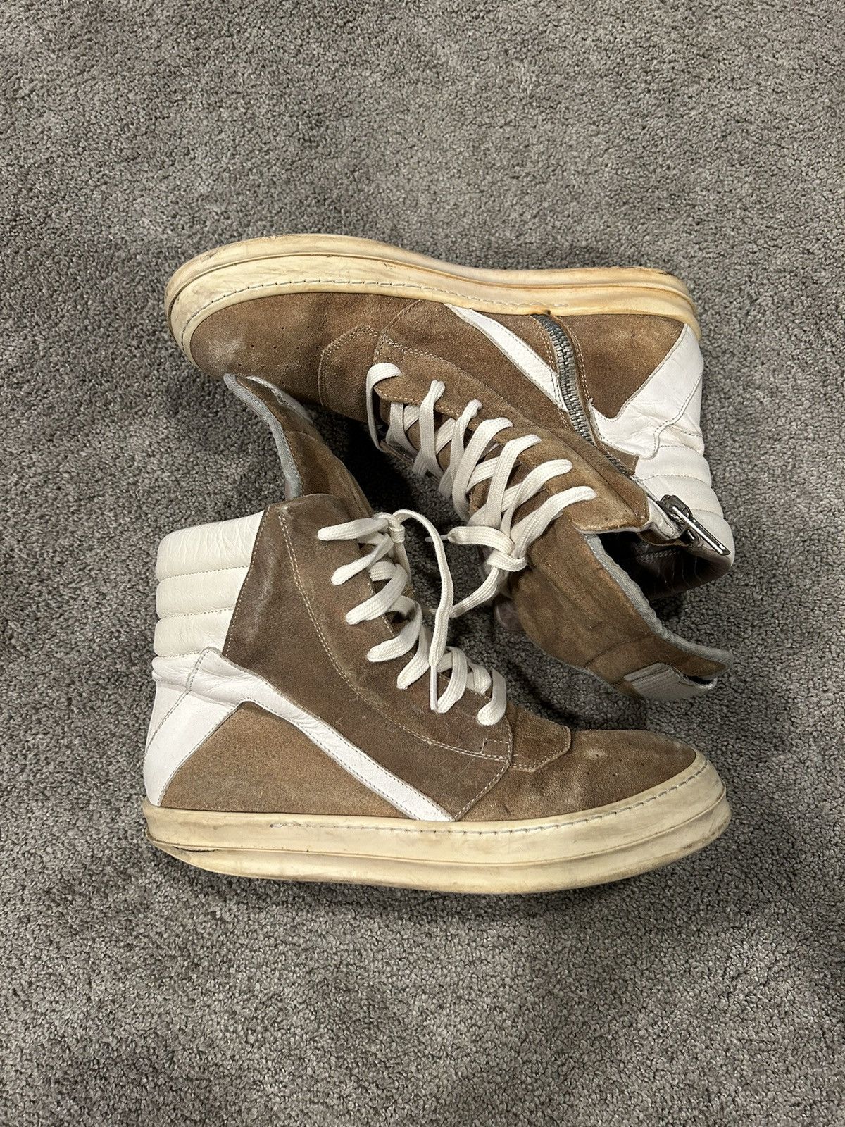 Rick Owens Rick Owens Brown Suede Geobaskets | Grailed