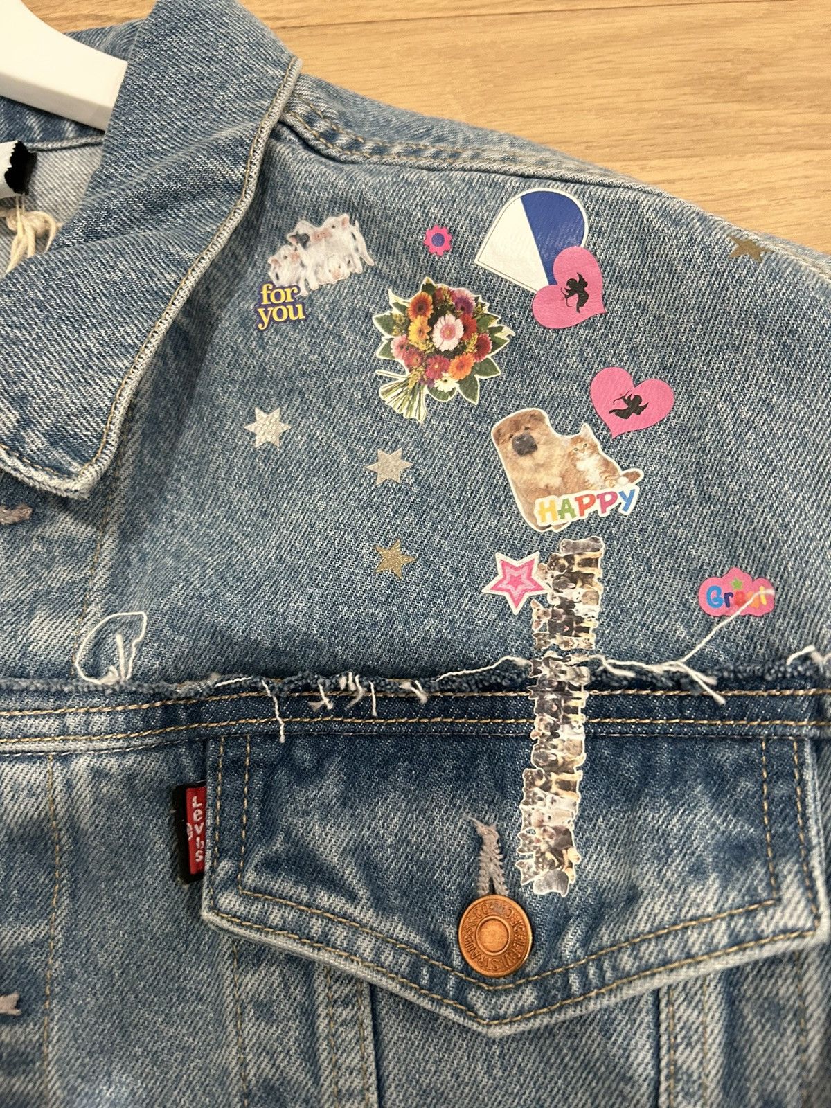 Levi's × Vetements Vetements Tribal Sticker Jean Jacket Size US S / EU 44-46 / 1 - 5 Thumbnail