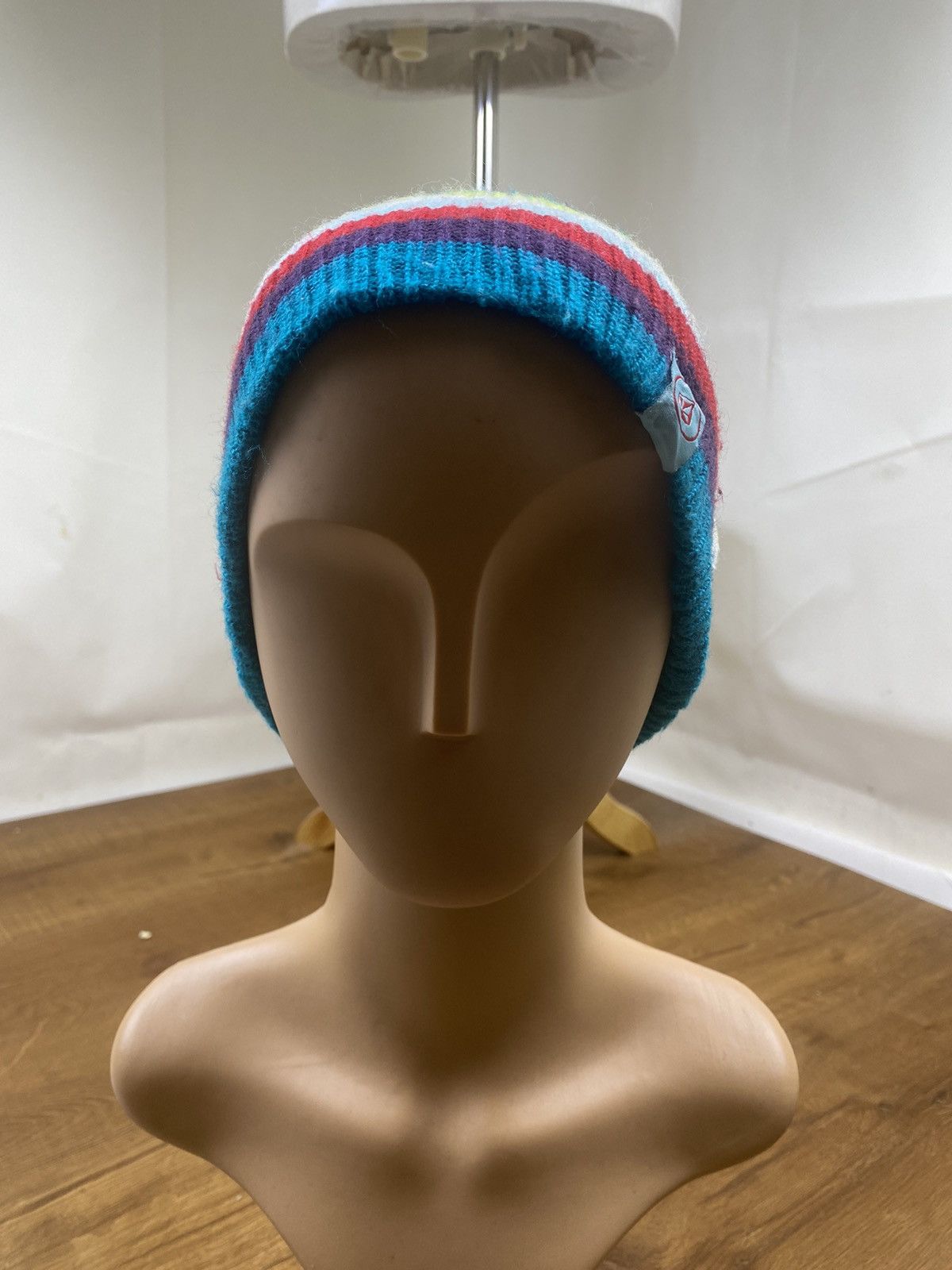 Volcom Vintage Volcom Stripe Multicolour Beanie Hat Skateboarding Size ONE SIZE - 3 Thumbnail