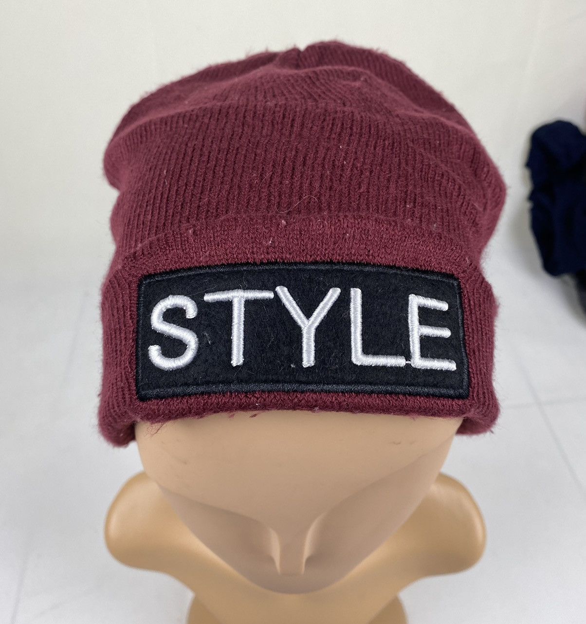 Japanese Brand Style Spellout Beanie Hat Size ONE SIZE - 1 Thumbnail