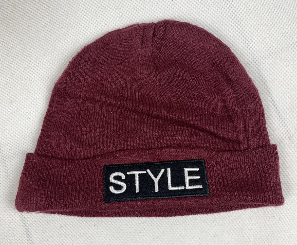 Japanese Brand Style Spellout Beanie Hat Size ONE SIZE - 4 Thumbnail