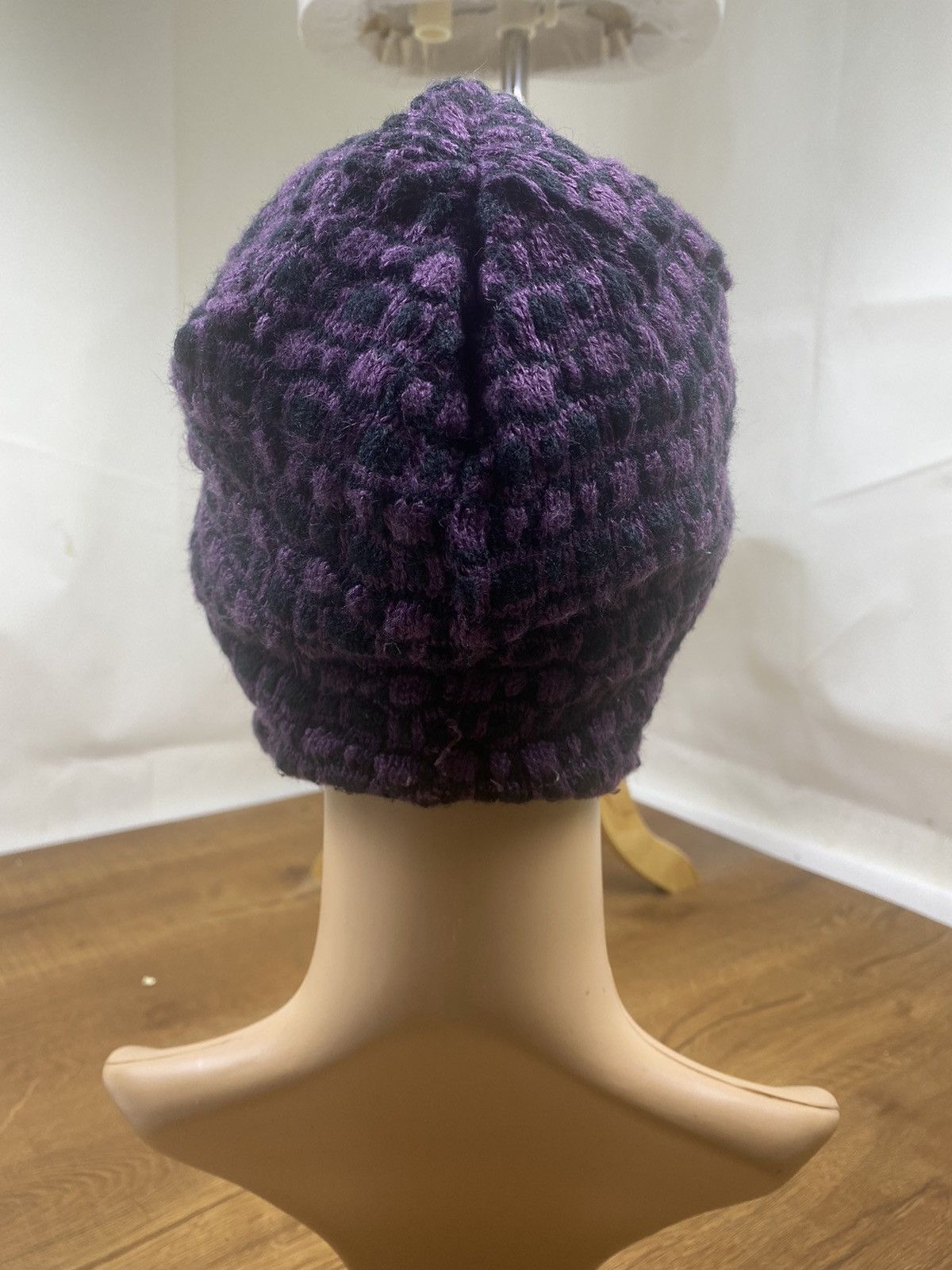Japanese Brand Purple Knitted Winter Hat Size ONE SIZE - 4 Thumbnail
