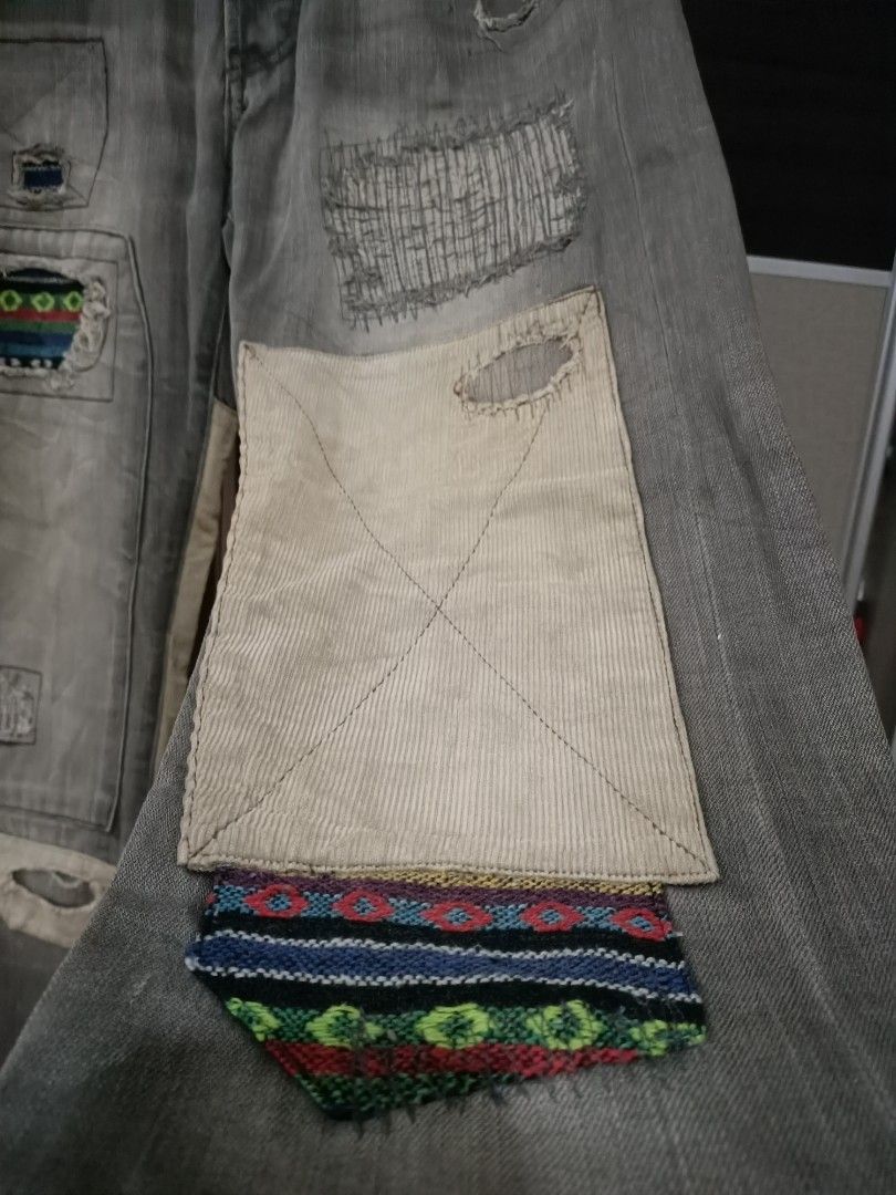 Japanese Brand Japanese brand boro and patchwork repair jeans Size US 31 - 3 Thumbnail