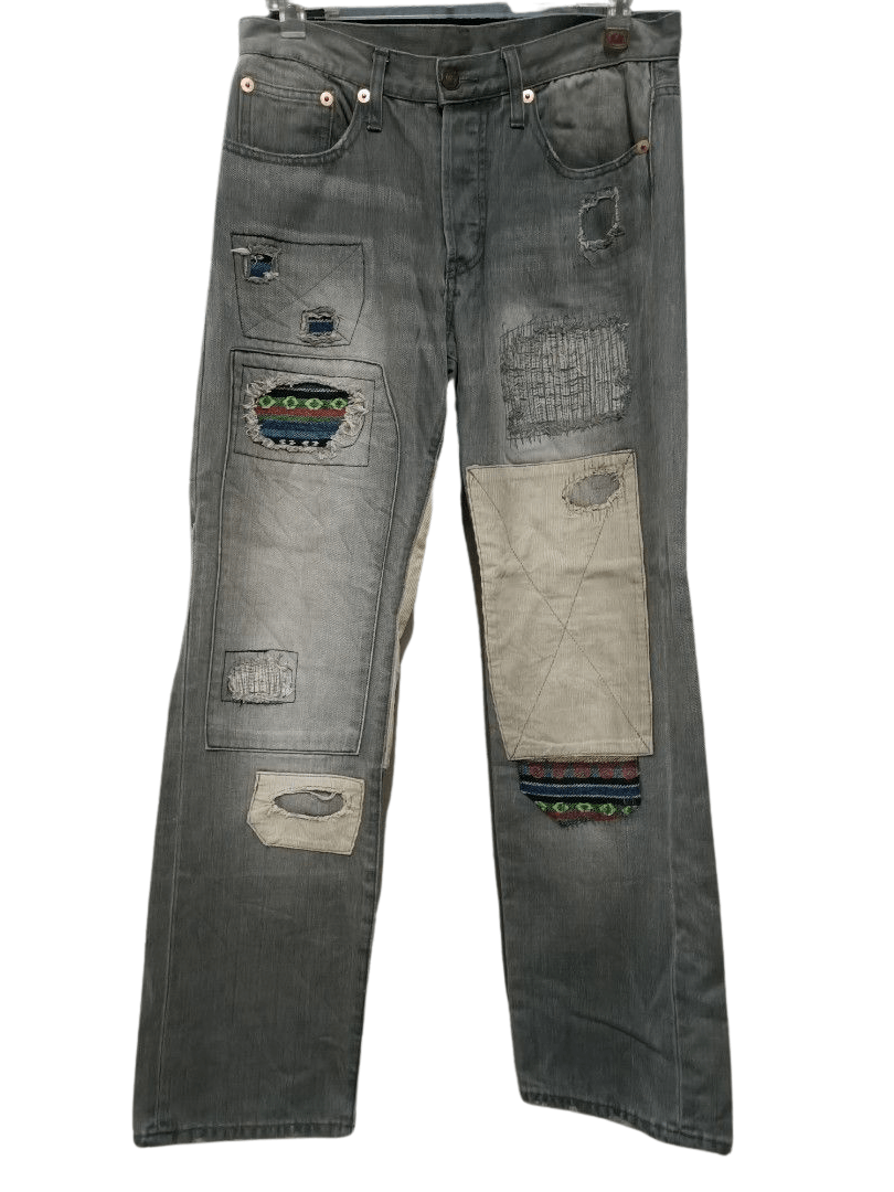 Japanese Brand Japanese brand boro and patchwork repair jeans Size US 31 - 1 Thumbnail
