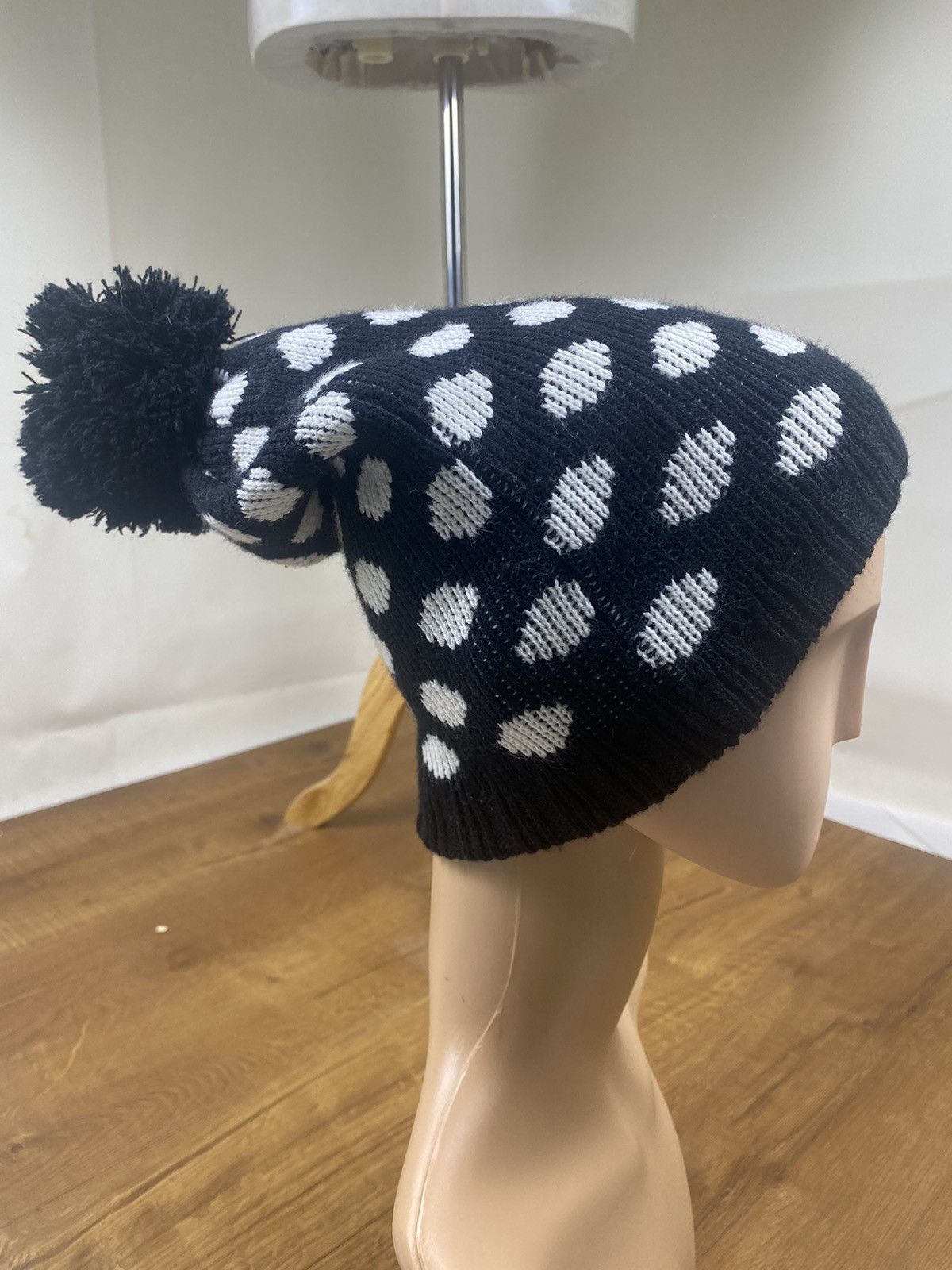 Japanese Brand Polka Dots Ski Winter Beanie Hat Size ONE SIZE - 2 Thumbnail