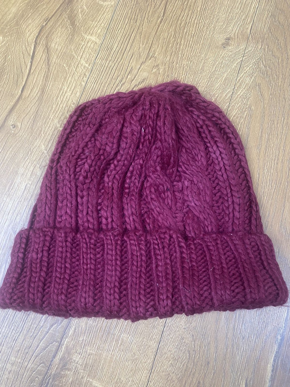 Vintage Unbrand Maroon Plain Winter Hat Size ONE SIZE - 4 Thumbnail