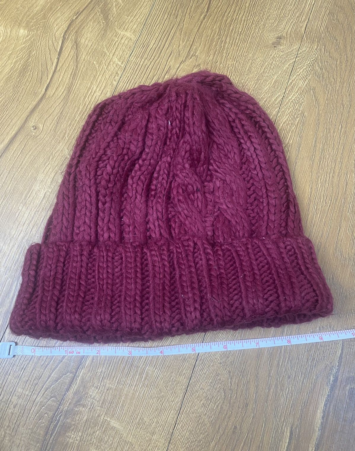 Vintage Unbrand Maroon Plain Winter Hat Size ONE SIZE - 5 Thumbnail