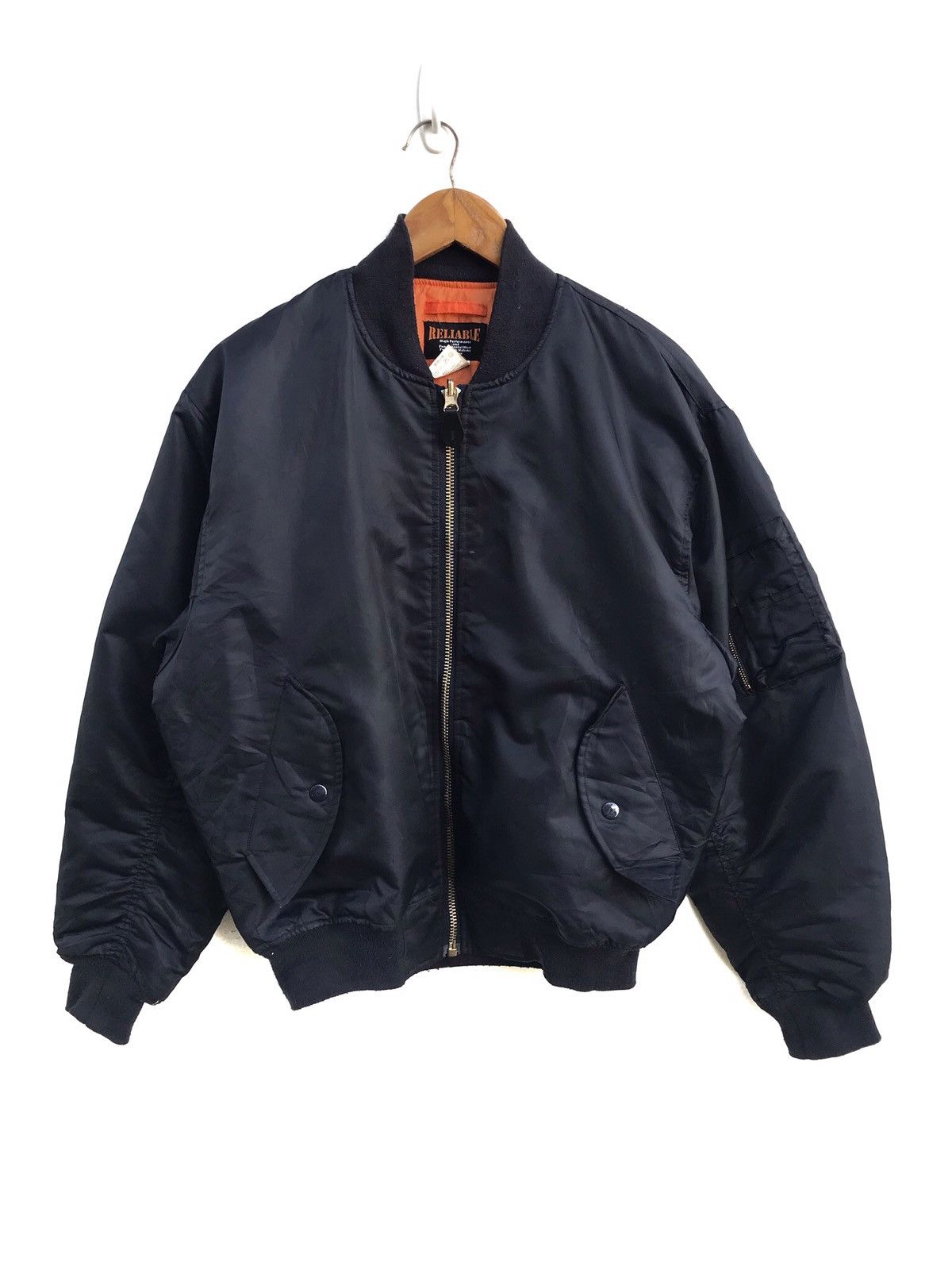 MA-1 Bomber Jacket Japanese Brand RELIABLE Zipper Jacket