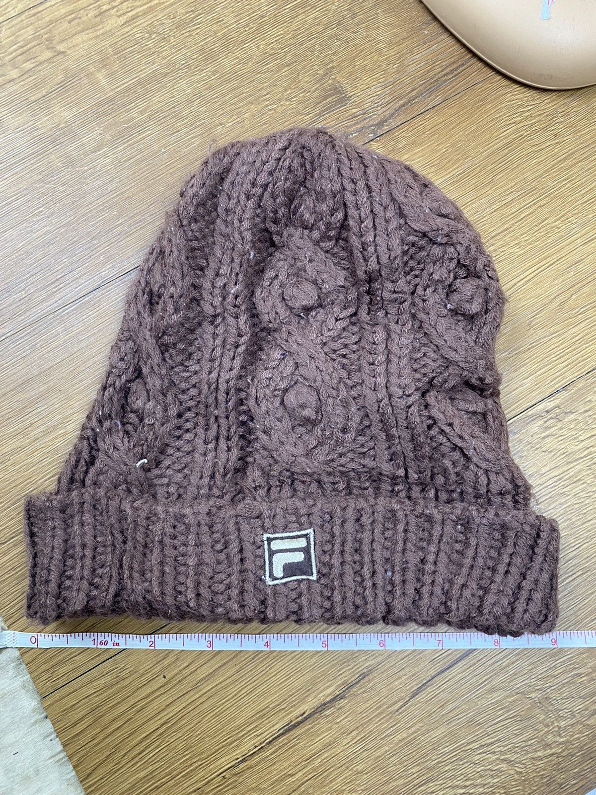 Fila Vintage Brown Fila Knitted Winter Beanie Hat Size ONE SIZE - 4 Thumbnail