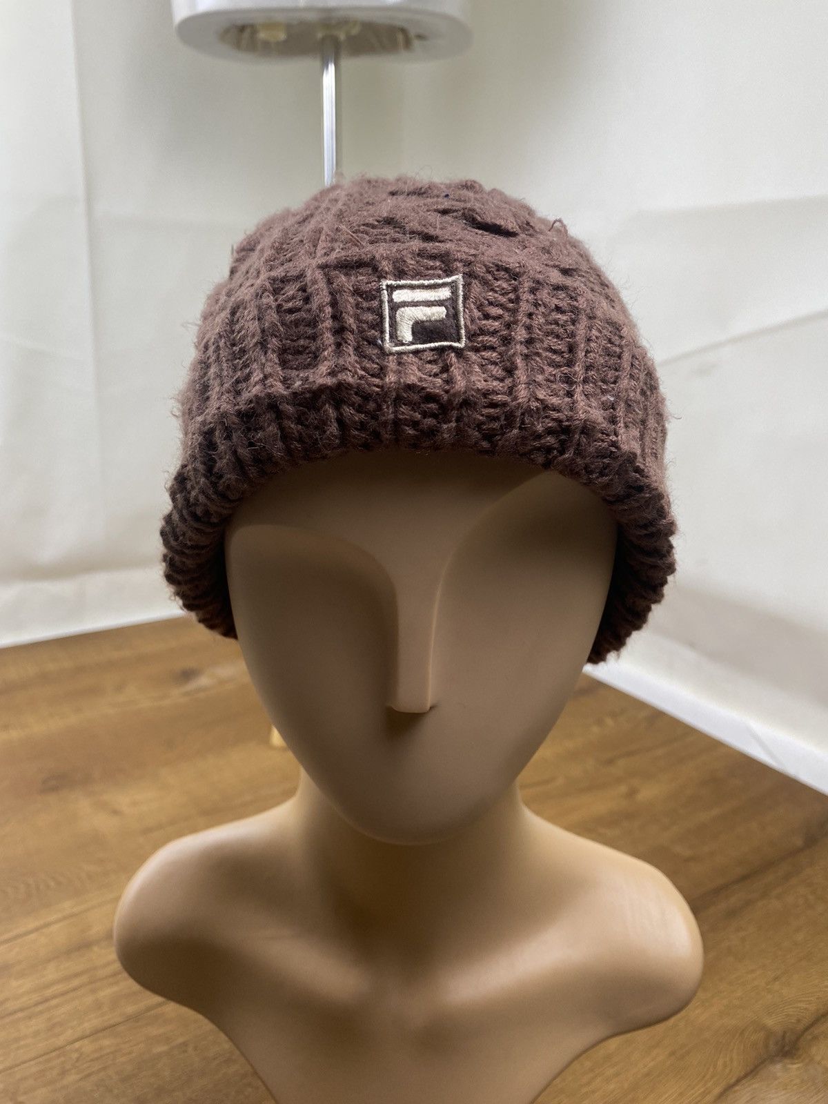 Fila Vintage Brown Fila Knitted Winter Beanie Hat Size ONE SIZE - 1 Thumbnail