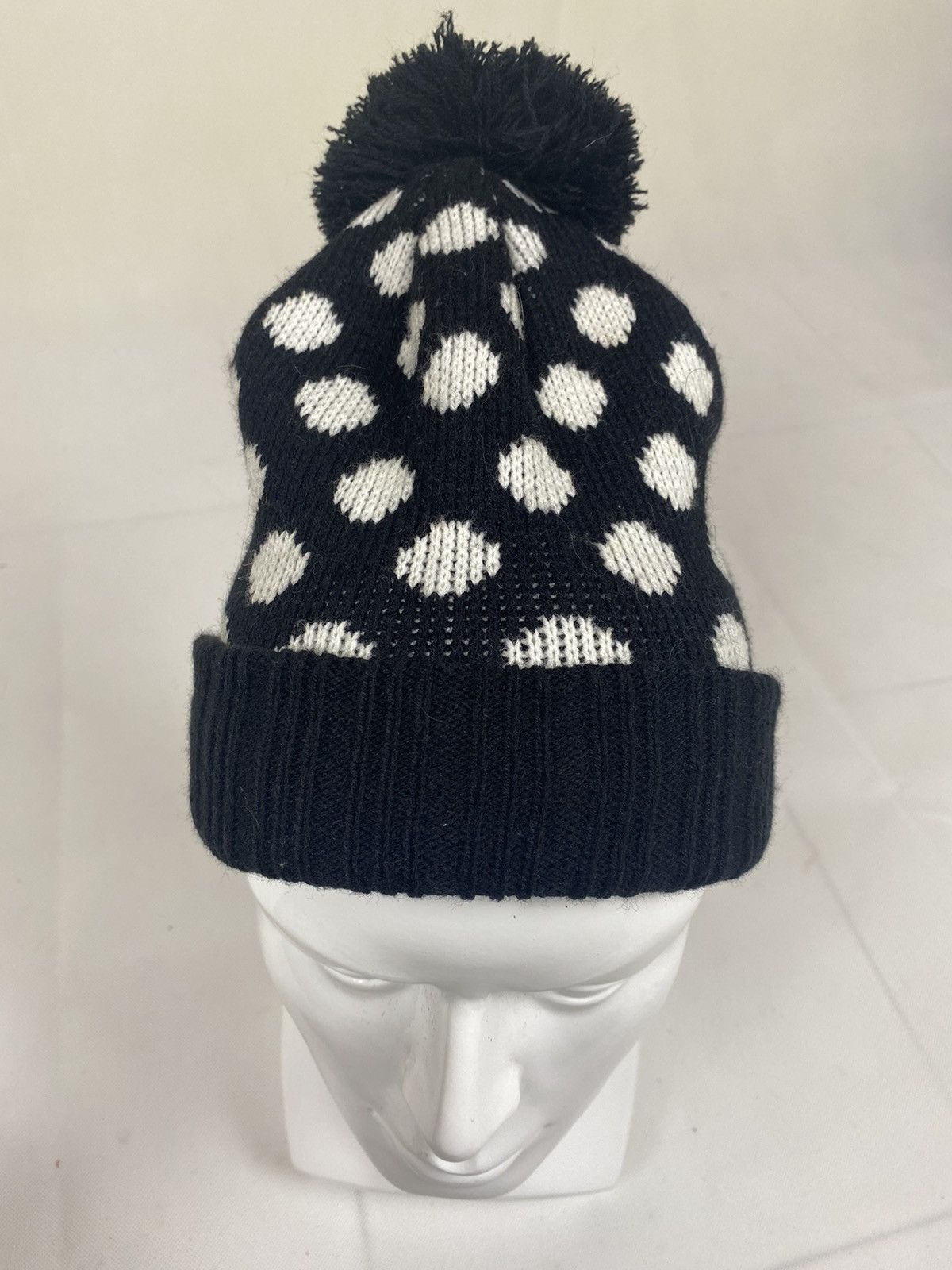 Black Polka Dot Beanie Hat