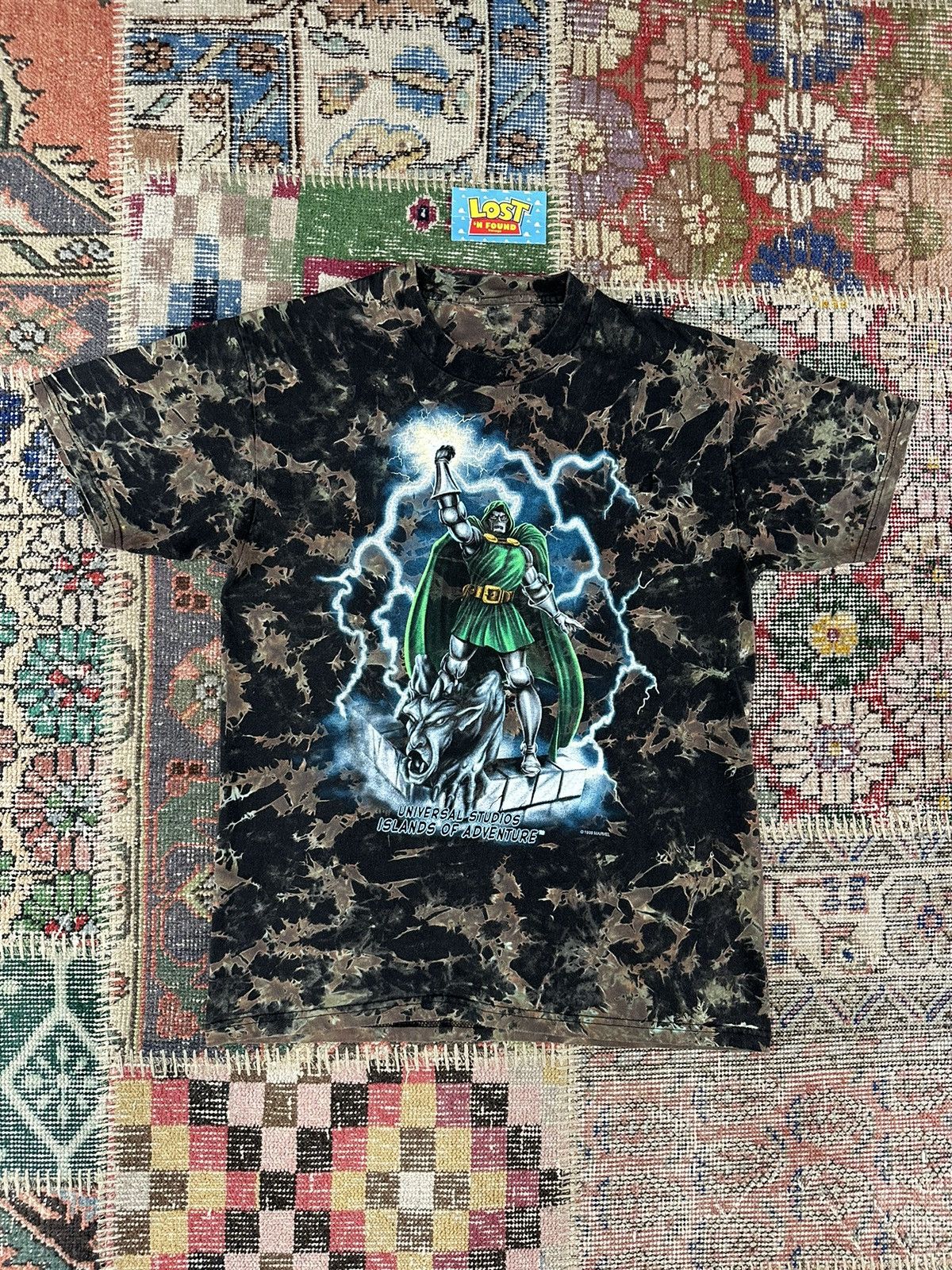 image of Marvel Comics x Universal Studios 1999 Vintage Universal Studios Doctor Dooms Fear Fall Tee in Tie 