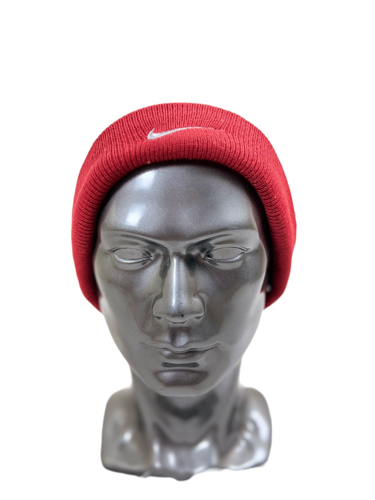 Nike Vintage Nike Swoosh Red Beanie Hat Size ONE SIZE - 1 Thumbnail