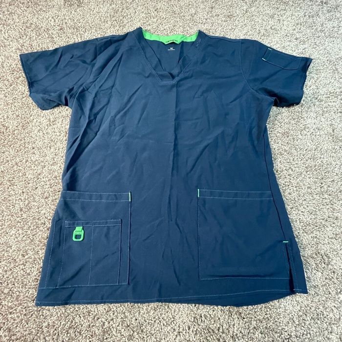 Carhartt Carhartt Shirt Women Medium Blue Green Scrubs Nurse Uniform
