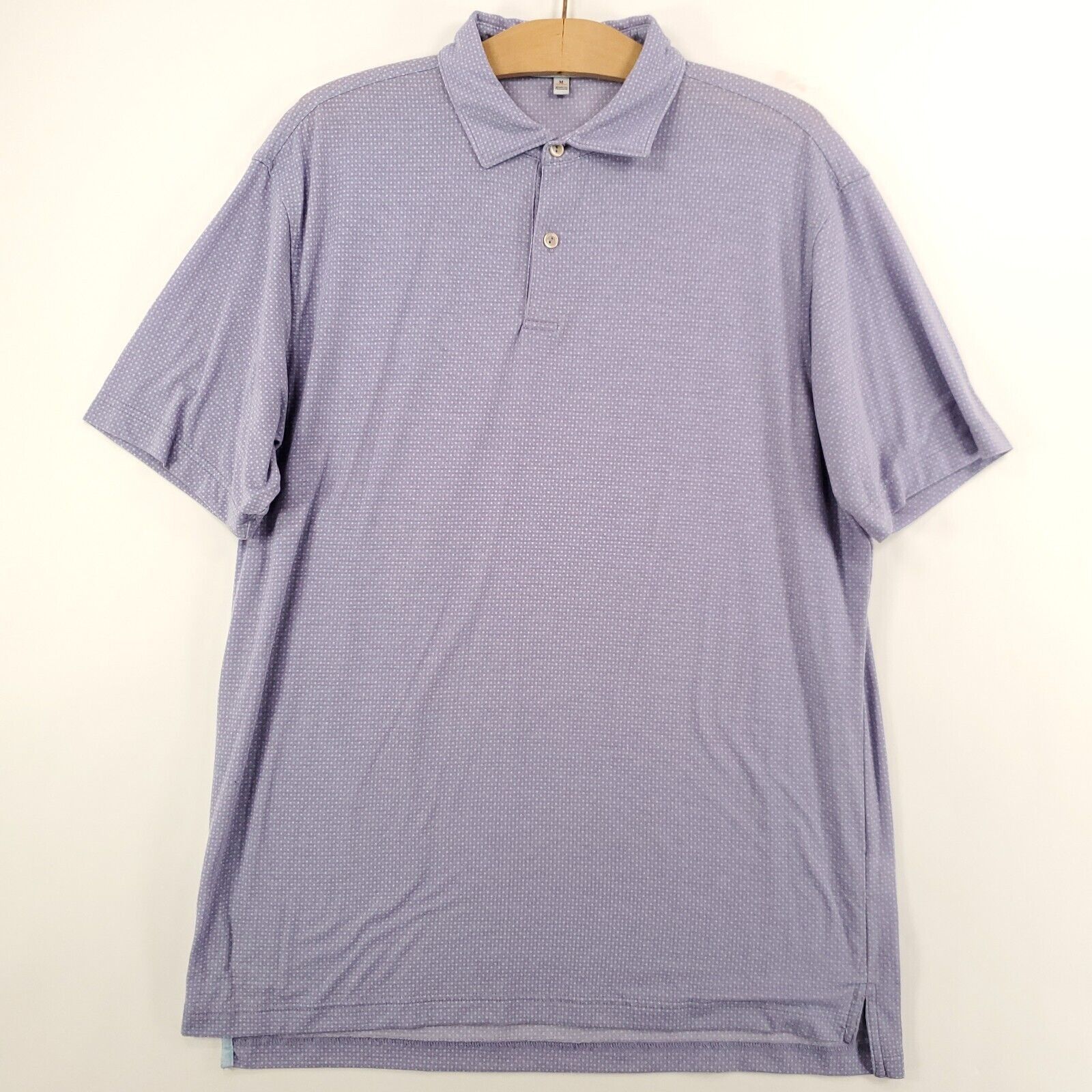 Peter Millar Peter Millar Polo Mens Medium Shirt Purple White Micro ...